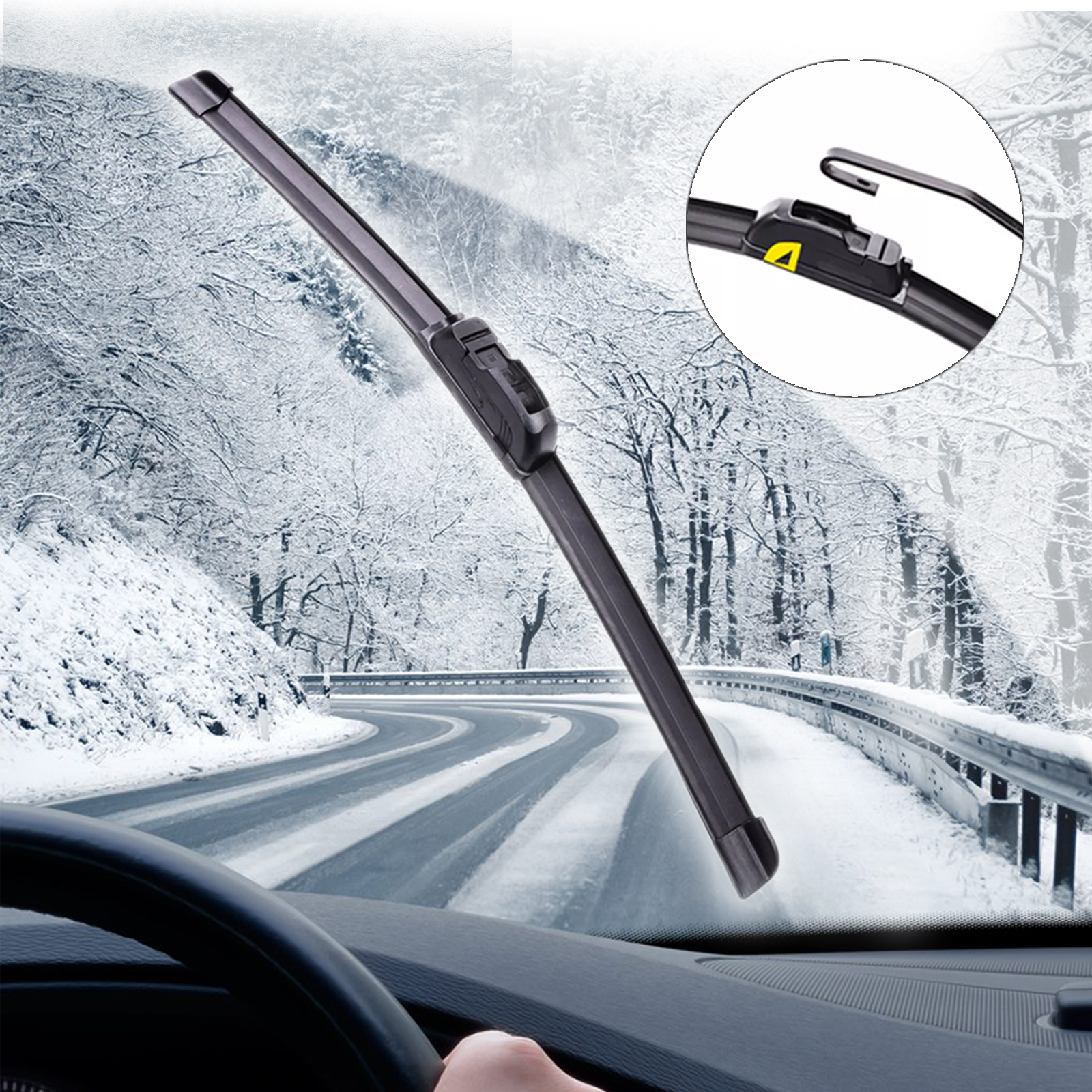 Citroen 2007 For C-Crosser 2008 2009 2010 2011 2012 Front Wiper Blades Brushes Cutter Accessories U J Hook smile