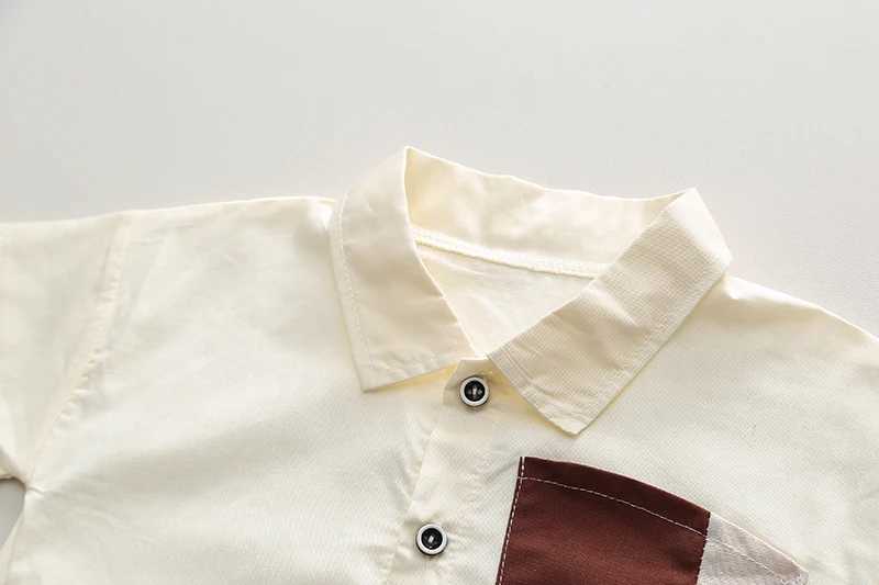 Clothing Sets Children Cotton Summer Clothes Baby Boy Fashion Pocket Shirts Shorts 2Pcs/Set Infant Kids Casual Toddler Tracksuits 0-5 Years