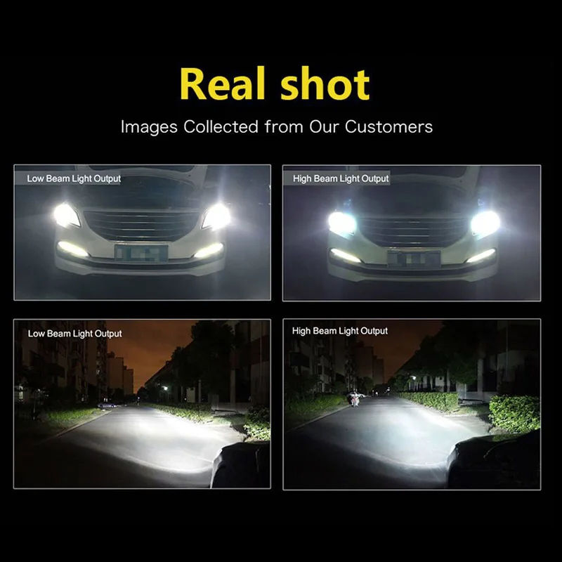 for Bulbs H15 LED Audi Mazda Mercedes VW for Hi Beam/Daytime Running Lights Cool White 72W 7600LM 6000K smile