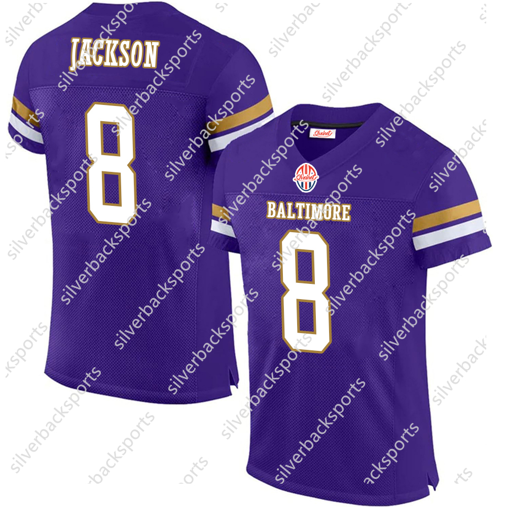 14 Hamilton Derrick Herny 8 Lamar Jcakson Football Jersey 52 R.Lewis Mark Andrews Purple Customized Any Name Number Jerseys Wear This baseball uniform