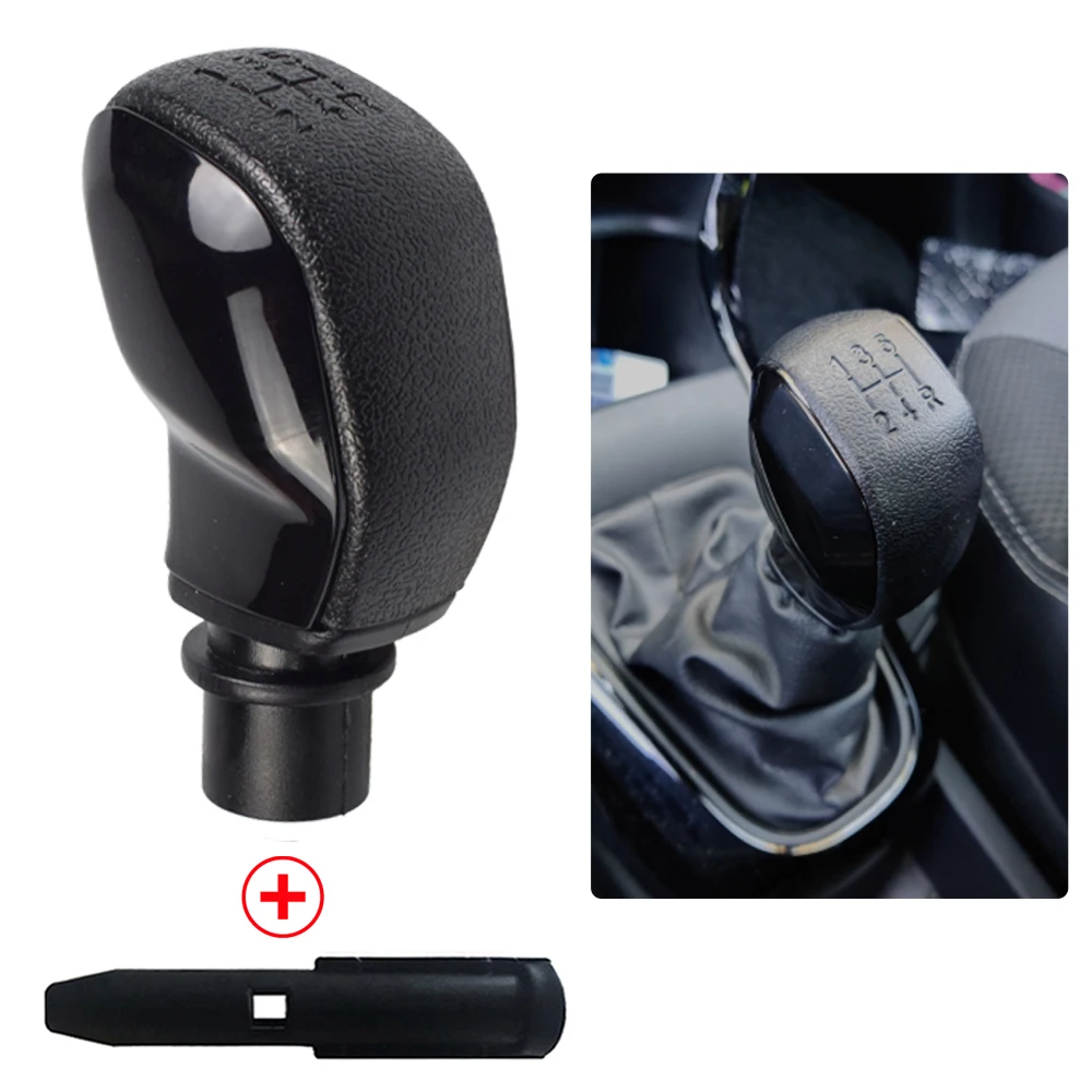 Knob Gear Shifter Shift Lever Hand Ball For Peugeot 307 301 206 207 408 308 508 2008 3008 Leather Boot Cover Case smile