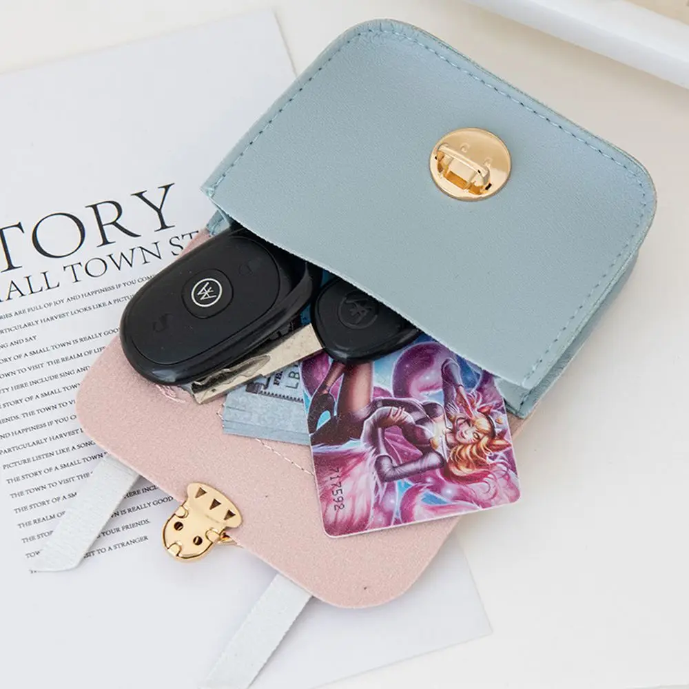 For Children Wallet Portable Girls Key Ring Pendant Card Holder Coin Purse Handbag Keychain Mini Coin Bag Earphone Storage ddmysmile Bag Smile