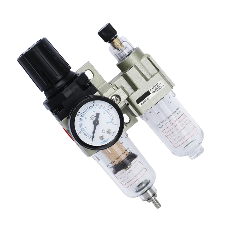 Air Compressor Pressure Reducing Valve Pneumatic Water Oil Separator Manual Drainage AC2010-02 Pneumatic Air Filter With Fitting