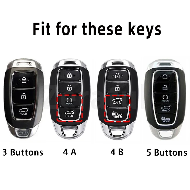 Fob Shell TPU Auto for Hyundai Elantra Grandeur Accent Solaris Sonata Palisade Kona Creta I20 I30 IX35 IX25 Car Key Case Cover smile