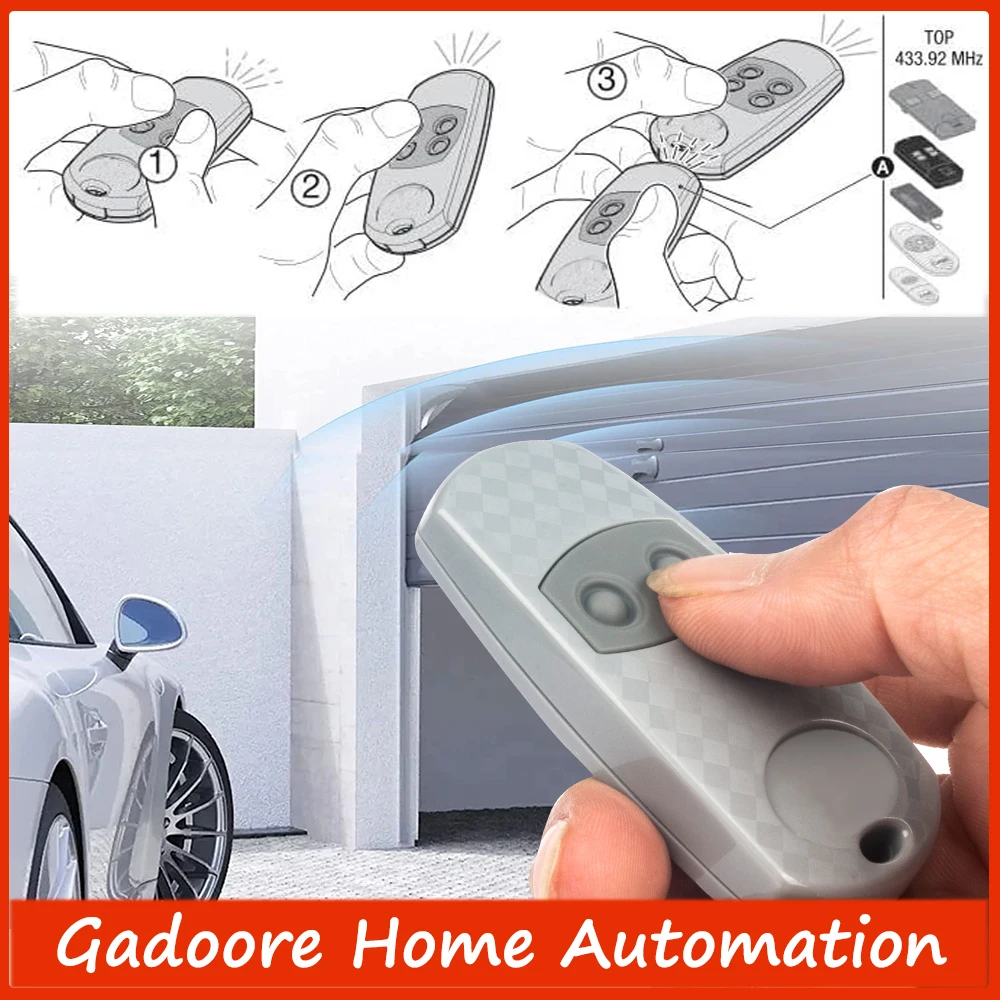TOP432 EE Gadoore 433Mhz Garage Door Remote TOP432EE Compatible with 433Mhz frequency Top432EE Top432EV Top432NA 432M 432S 432 G smile