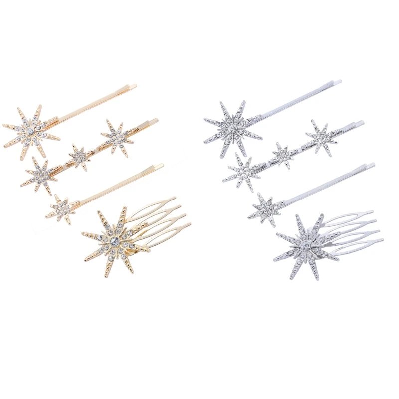 X6HE Wedding 2025 Barrettes new Bride Hair Clip Bride Hair Pin Hair Comb Bridal Barrettes Rhinestones Hair Clip Bride Hair Accessories
