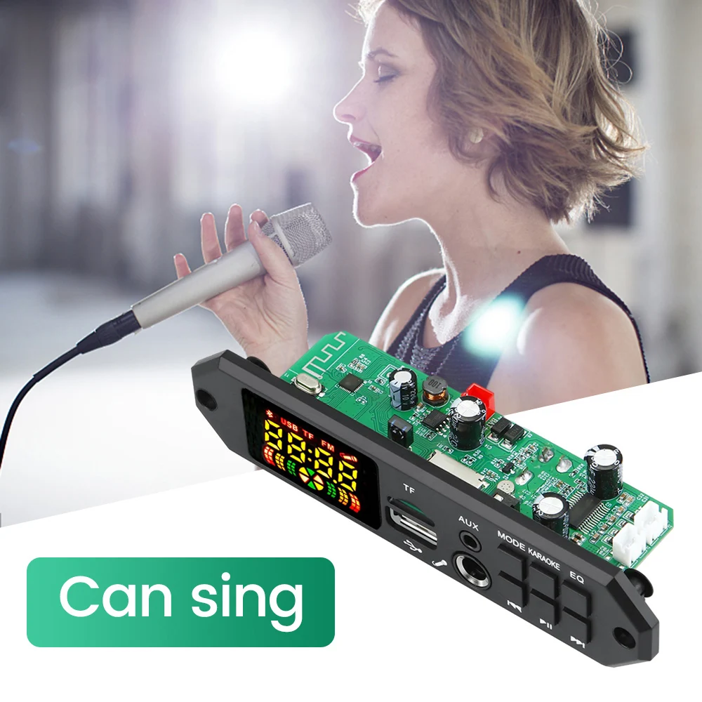 Bluetooth MP3 Decoding Board DC7V-24V Audio Remote Module Support TF Card USB FM Radio Module for Speaker Car MP3 Player