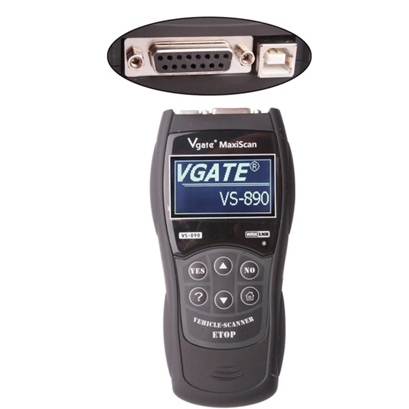 Maxiscan Mini Vgate Vs890s Vs890 Code Reader Scanner Obd2 EOBD CAN OBDII DTC Look-Up ddmysmile Multi-Language LCD Car Diagnostic Tools Smile