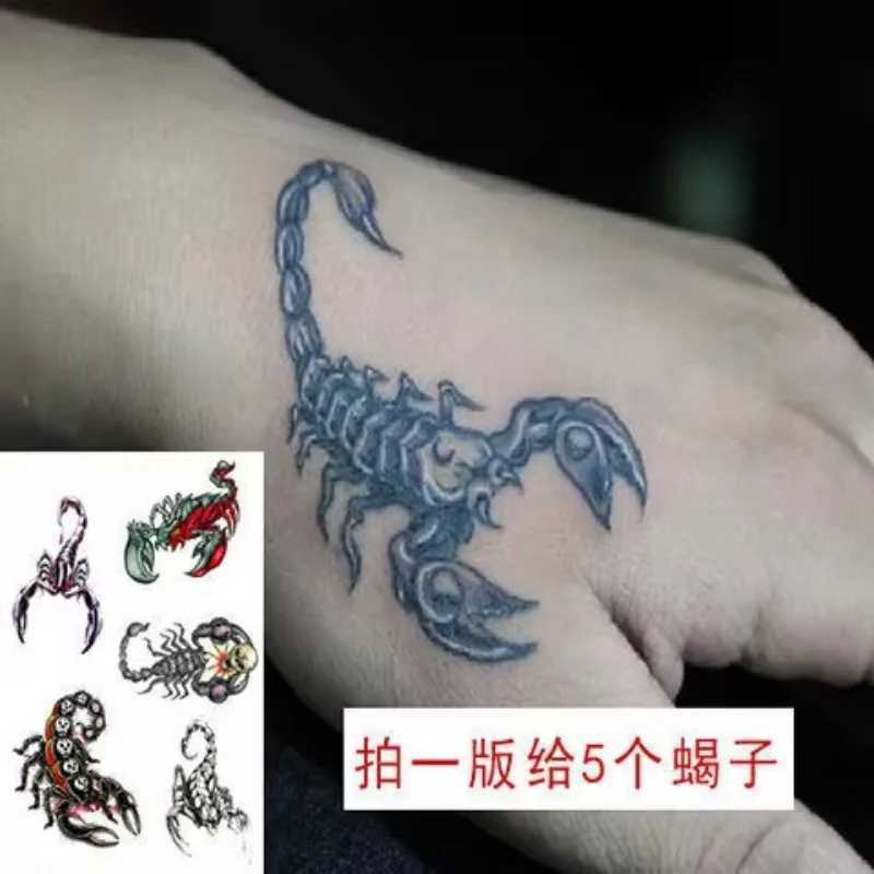 Female tattoos male Gothic temporary tattoos punk neck and arm tattoos waterproof tattoo stickers fake tattoo gifts W241109