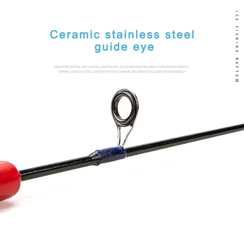 Pcs Ultra Short 1 Winter Fishing Ice Rod Easy To Install Fishing Boat Fishing Rod Portable ddmysmile Solid Rod, Winter Fishing Rod Smile ,