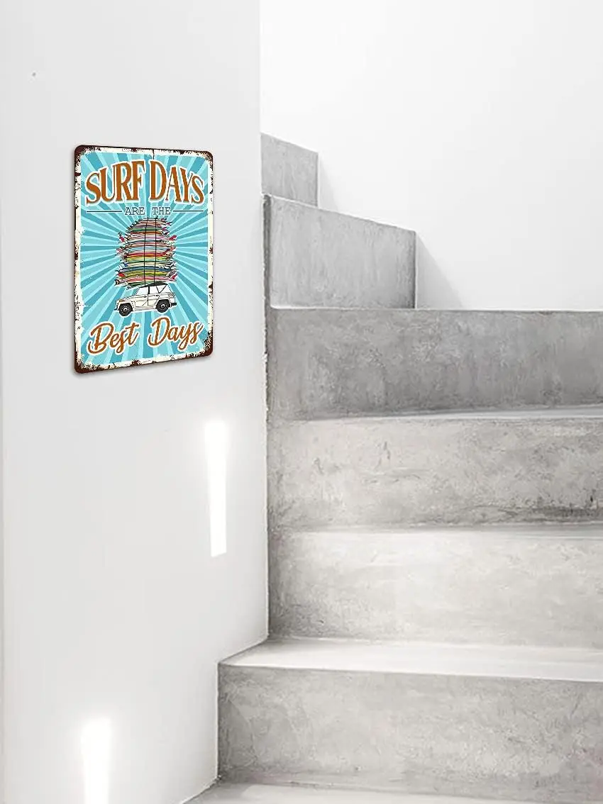 Are The Days Surf Best Days, Paddleboards Rental & Lessons Vintage Tin Signs Wall Decor, Retro Metal Sign For Outdoor Smile , ddmysmile & Decor,