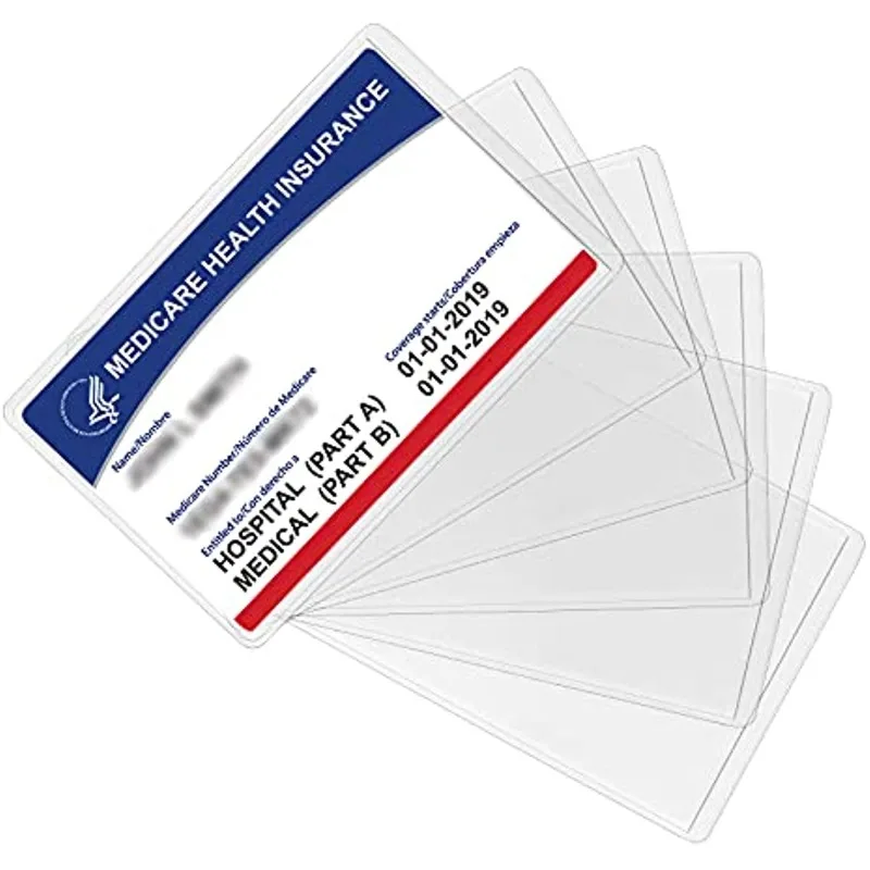 Medical Card Protective Cover Social Security Card Credit Card Scratch Resistant Dirt Resistant Transparent Frosted Card Cover