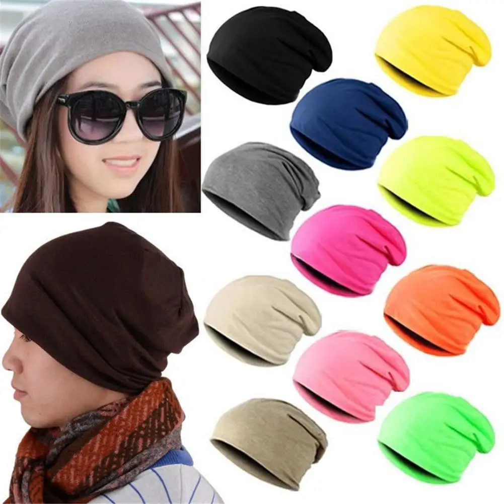 Spring Autumn Women Men Unisex Knitted Winter Cap Casual Beanies Solid Color Hip-hop Snap Slouch Skullies Bonnet Hat Gorro