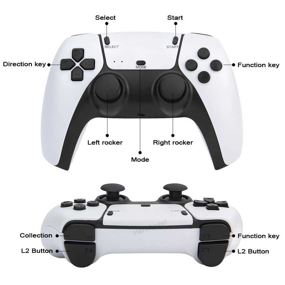 New M5-PS5 game console video game console 20000 retro arcade games built-in speaker 2.4G wireless controller suitable for PS1/CPS/FC/GBA Y241109
