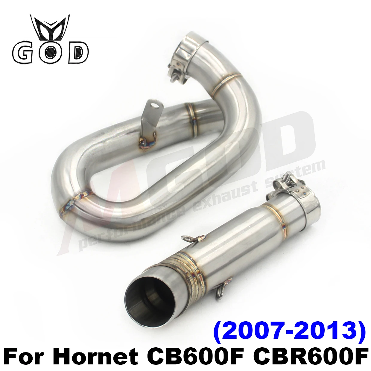 For Honda Hornet CB600F CBR600F CBR CB 600 2007 2008 2009 2010 2012 2013 Escape Pipe Motorcycle Exhaust Slip-On Middle Link Pipe