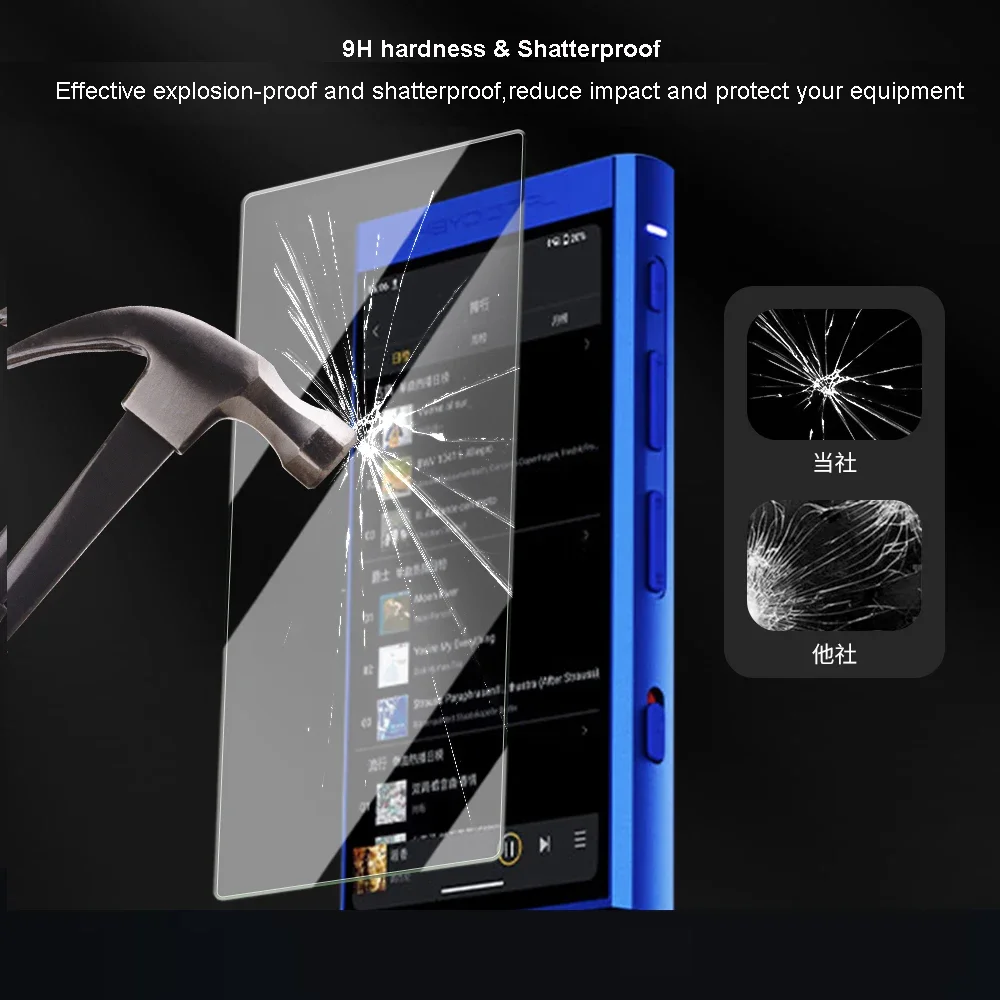Premium Scratch-Proof Protective Tempered Glass LCD Screen Protector Film for HiBy Digital M300