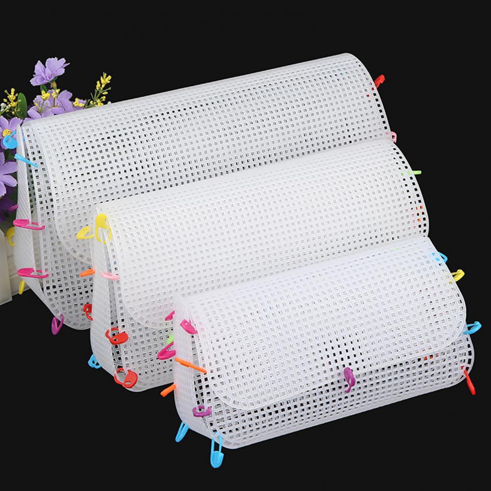 Convenient Cuttable Reusable Crafting Bag Canvas Sheet Cross Needlepoint Embroidery Knitting Purse Plastic Plate 99d4