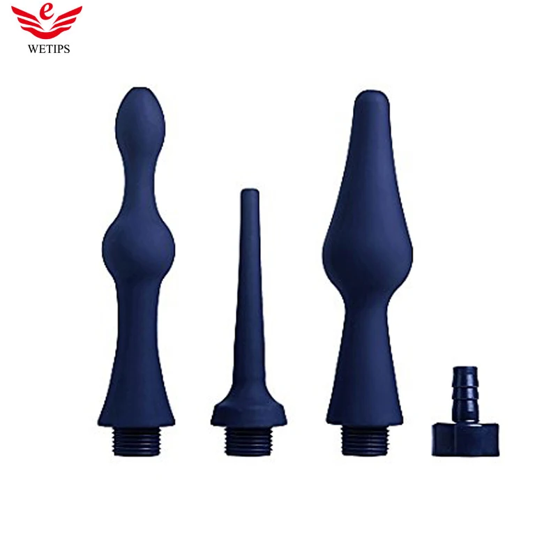 WETIPS Silicone Shower Enema Anal Cleaning Anus Cleaner Douche Lavativas Nozzle Toilet Bidet Shower Bidet sprayer Enema Washer