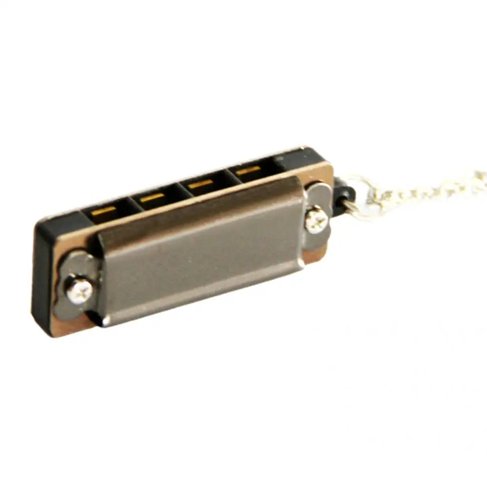 Mini Harmonic Pendant Attractive Colorful Mini Harmonica Beginner Students Mini Harmonic Pendant for Birthday Pendant