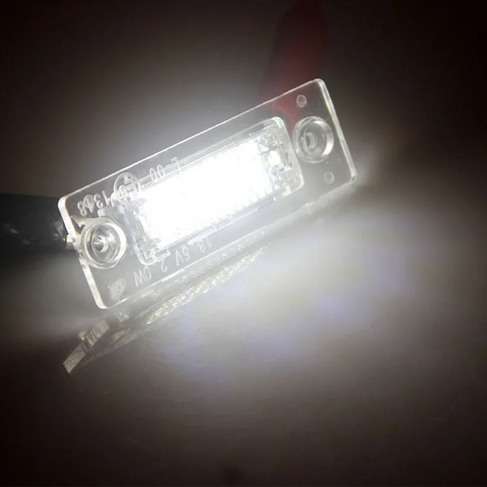 2PCS 12V LED Car License Number Plate Light Lamp No Error for VW Touran Golf Caddy Jetta MK5 T5 Passat Cimousint SKODA Superb