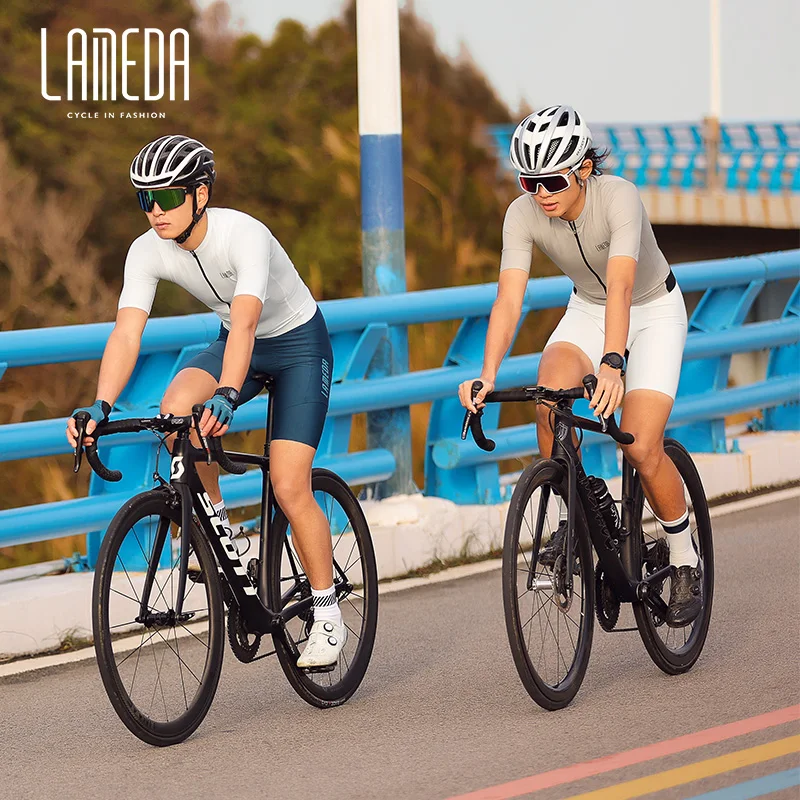 quick-drying new LAMEDA CoolMax yin hun cycling suit men's short-sleeved jacket road bike clothing smile