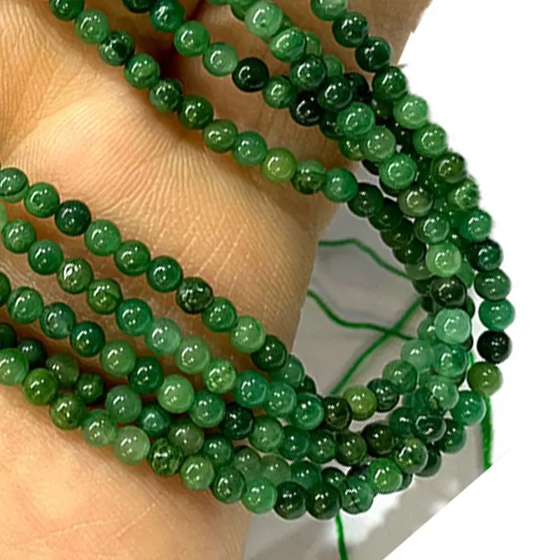 Natural Gemstone Beads 2MM 3MM Sunstone Green Jade Amethyst Rose Quartz Turquoise for Jewelry Making Diy Bracelet Accessories