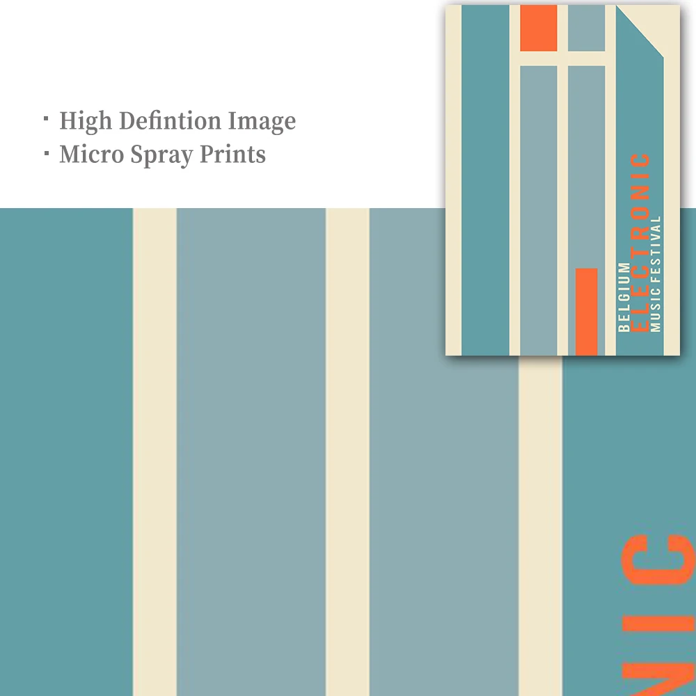 Modern Music Fest Denmark Poster Electronic Music Festival Prints Rock En Seine Venezia ddmysmile Jazz Wall Art Pictures Living Room Decor Smile