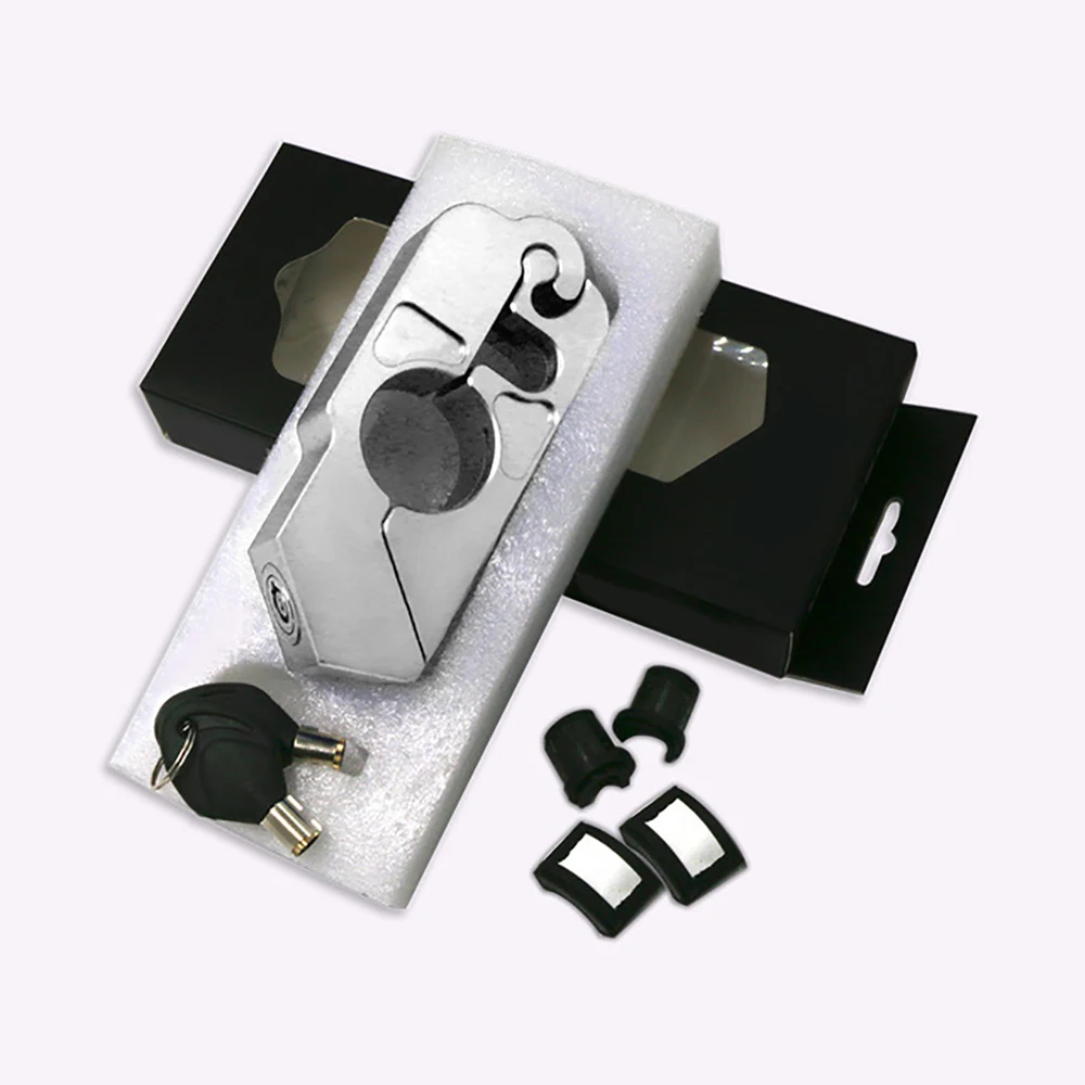 Security Safety Locks CNC Brake Lever Disc Locking For Scooter ATV Anti-Theft Motor Lock Motorcycle Grip Lock Handlebar Handset smile