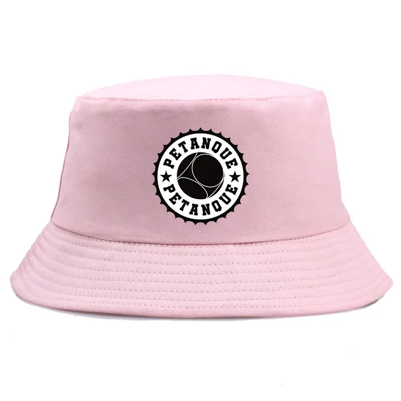 Autumn Petanque Reversible Summer Bucket Hat Woman Man Outdoor Sun Beach Fisherman Cap Girl Boy Panama Hat Adult Solid Color Bob smile