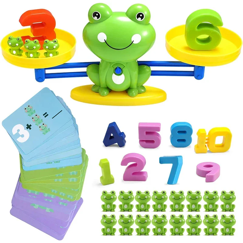 Counting Frog Balance Math Game Toy Educational Set STEM Toys Gifts for Preschool Toddlers Kids smile