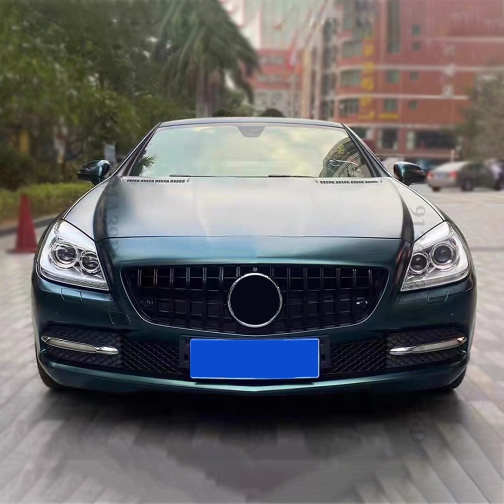 Perfect Match Front Hood Grille Mesh Racing Grill Grid Tuning Accessories For Mercedes Benz SLK R172 2011-2015 Diamond GT Style