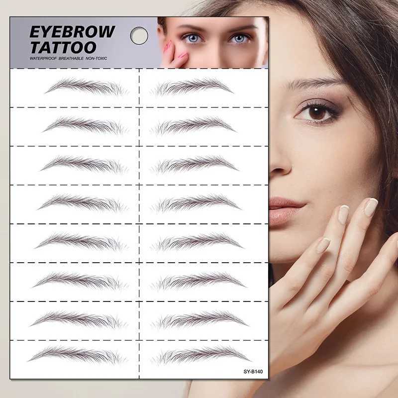 Makeup eyebrow tattoo waterproof sticker hair like long-lasting water transfer sticker eyebrow shaping sticker W241109