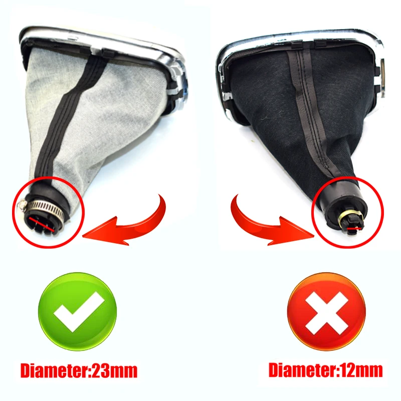 23mm VW For Golf 4 IV 4 GTI R32 Bora Jetta 5 Speed Black Frame Gear Shift Knob Lever Gaiter Boot 1999-2004 smile