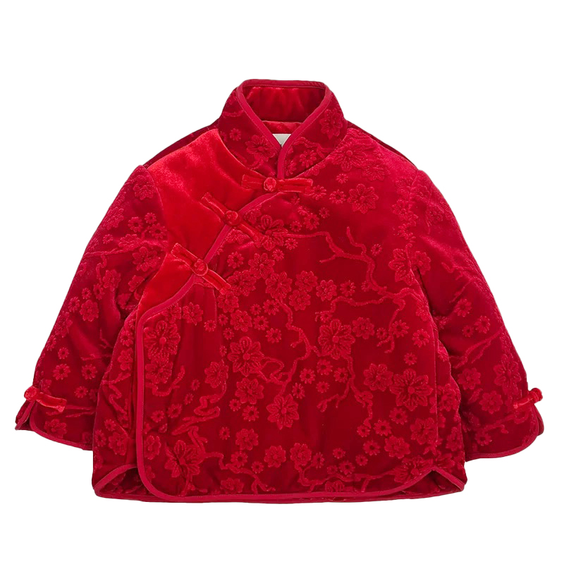 The new light luxury custom country tide collar Tang suit Hanbok plus cotton jacket warm New Year's Eve clothing tops factory direct wholesalers