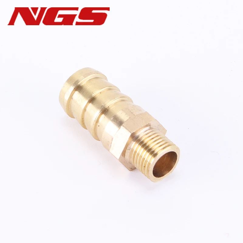 1/8" 1/4'' 3/8" 1/2" 3/4" Brass Male Thread Hose Barb Coupler Fitting Connector 14mm 16mm 19mm 25mm 32mm