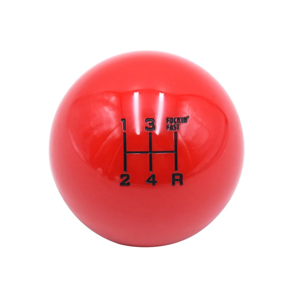 Thread 5 M12X1.25 Universal 6 Speed Round Gear Shift Knob Shifter Lever Head smile