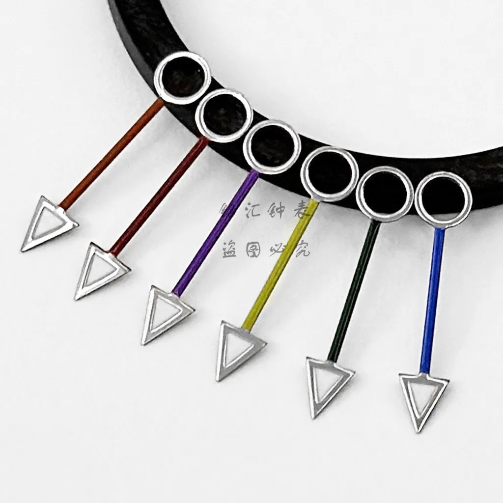 NH34 12.5MM GMT Silver Gold Black Orange Blue Red GMT Hands Green Luminous Fit NH34A 4R34 Movement Replacement Parts