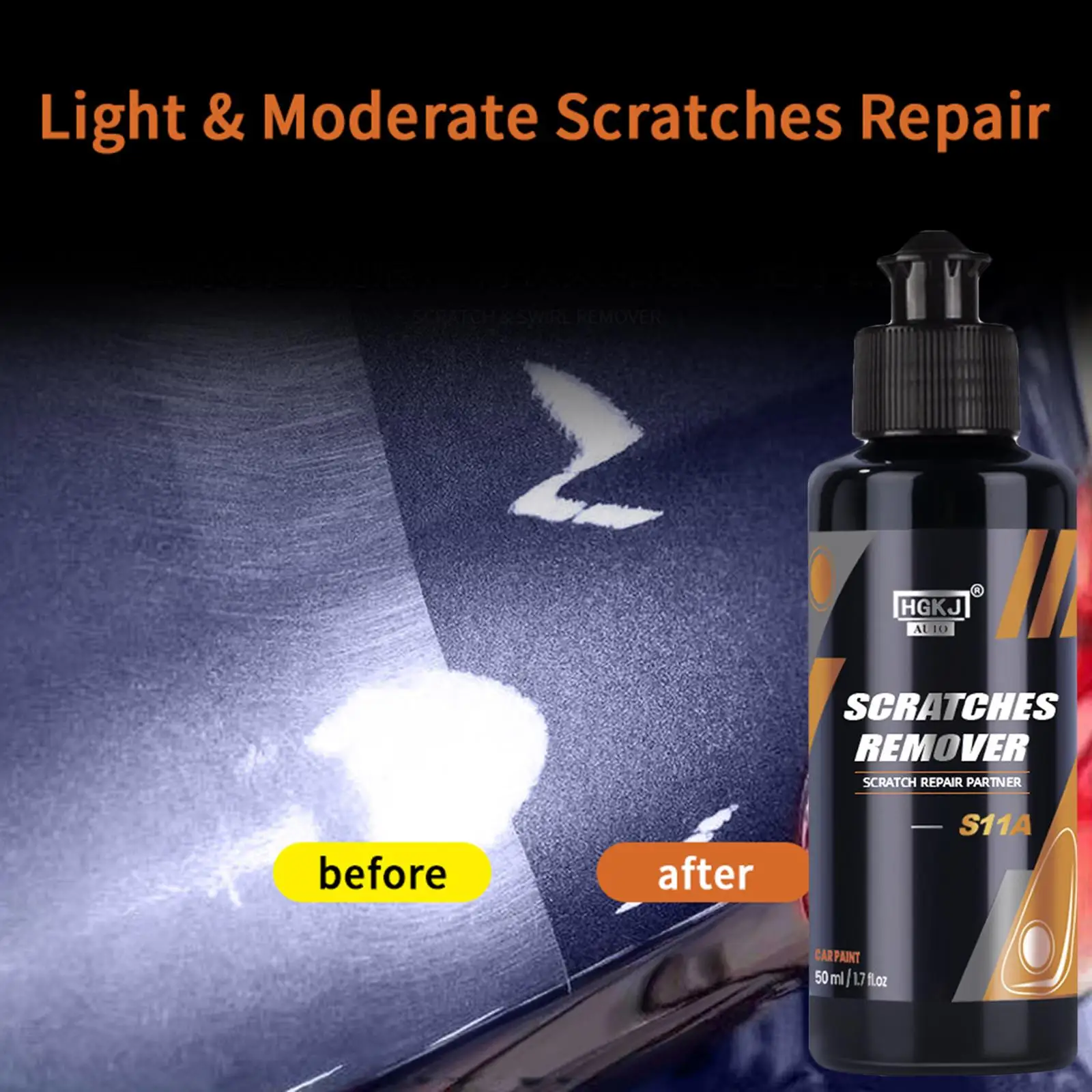 300ml Car Glass Scratch Repair Removal Kit Hydrophobic Nano Coating Scratch Repair Agent Car Paint Care Carcked Repair Liquid