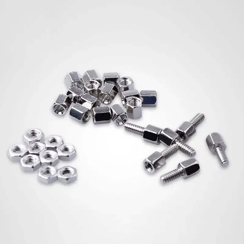 Hexagonal Copper Set 30Pcs Column Screw For DB 9 15 25 37 Rs232 DB Connector VGA Copper Column COM Serial Copper Stud ddmysmile Screw Nut Smile