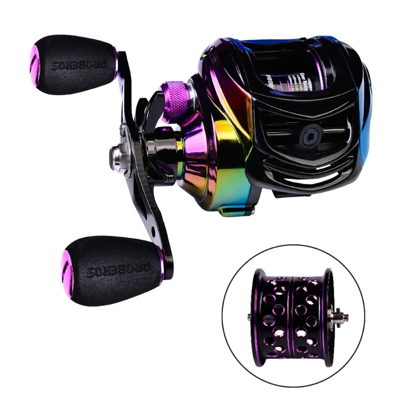 Ultralight X5QF Baitcasting Reel Casting Reel Smooth Metal Fishing Reel 9 +1 BB with Deep or Shallow Spool for Bass Fishing smile +