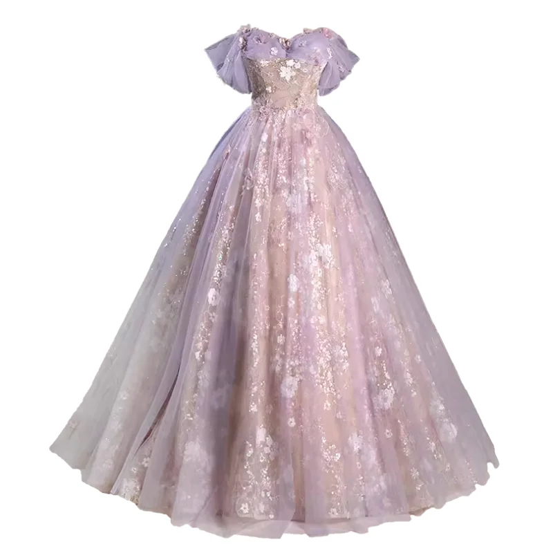 Ashely Alsa Saudi Arabic 2025 Sweet 16 Dresses Quinceanera Gown Off Shoulder 3D Floral Vestido De 15 new Anos Party Pageant Formal Wear