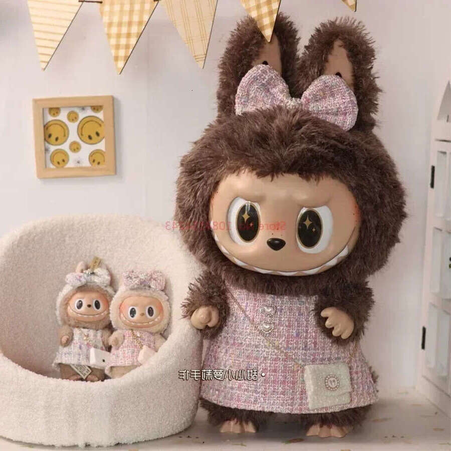 Zimomo Enamel Doll Large 58cm Labubu Celebrity Style Set Rich Miss Clothing Birthday Gifts 2047