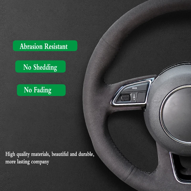 Steering Braid Wheel Car Cover For VW Golf 7 6 5 4 3 2 7 6 5 NK4 NK3 2 Polo Passat B8 Tiguan Suede Leather smile