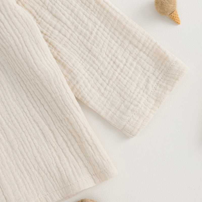 Clothing Sets 2023 Kids Outfits 2 Pcs Linen Cotton Infant Baby Boys Clothing Sets Newborn Top T-Shirt+Solid Color Pants Children Suit