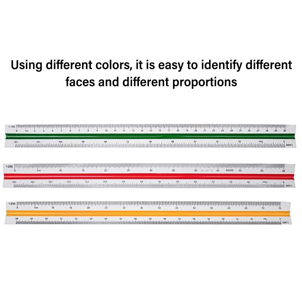 30CM Drafting Tool Design Ruler 2025 Student Triangular Ruler Technical Ruler Architect Engineer new Scale Ruler