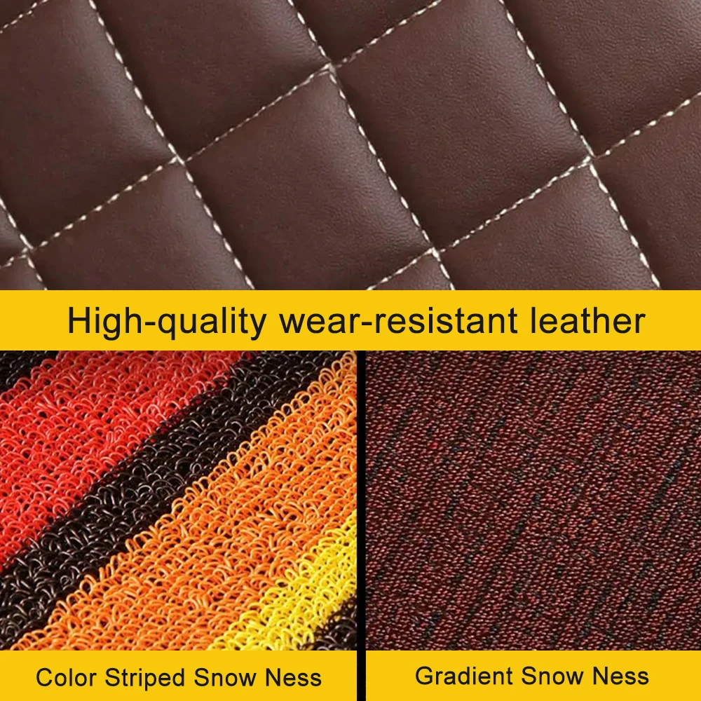 Double Car Floor Mats Beige For Genesis G80 G90 G70 GV80 GV90 GV70 Leather Chenille Mats Car Interior Accessories Carpet smile