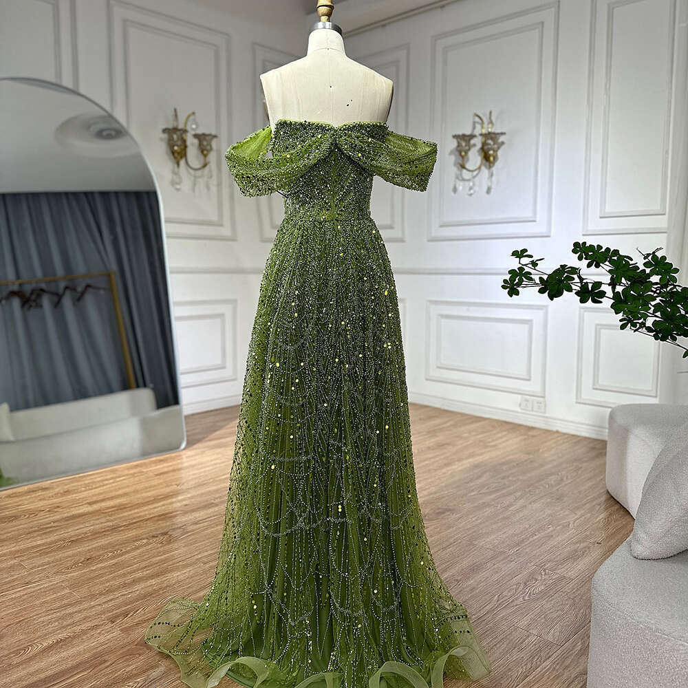 Hill Saudi Serene Arabic Nude Pearls Beaded Design A E Evening Dresses Gowns For Formal Ocn LA Customized vening mal L
