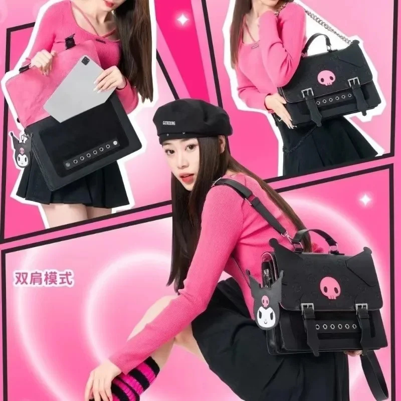 Minimalist College Fashion Style Backpack Women's Shoulder Bag Cartoon Anime Girl Gift Large Capacity Crossbody Bag