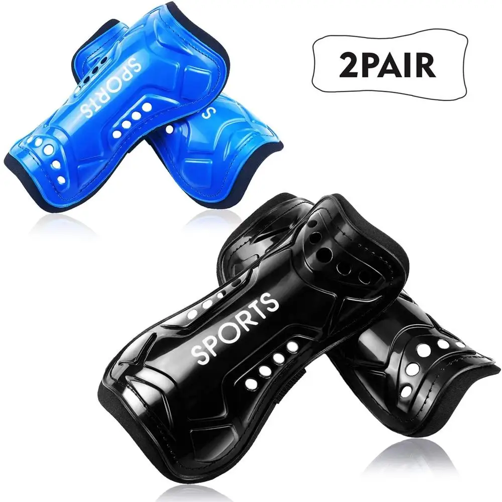 Soccer Guards Youth Shin 2Pair Lightweight Breathable Child Calf Protective GearFootball Equipment Boys Girls Children Teenagers smile