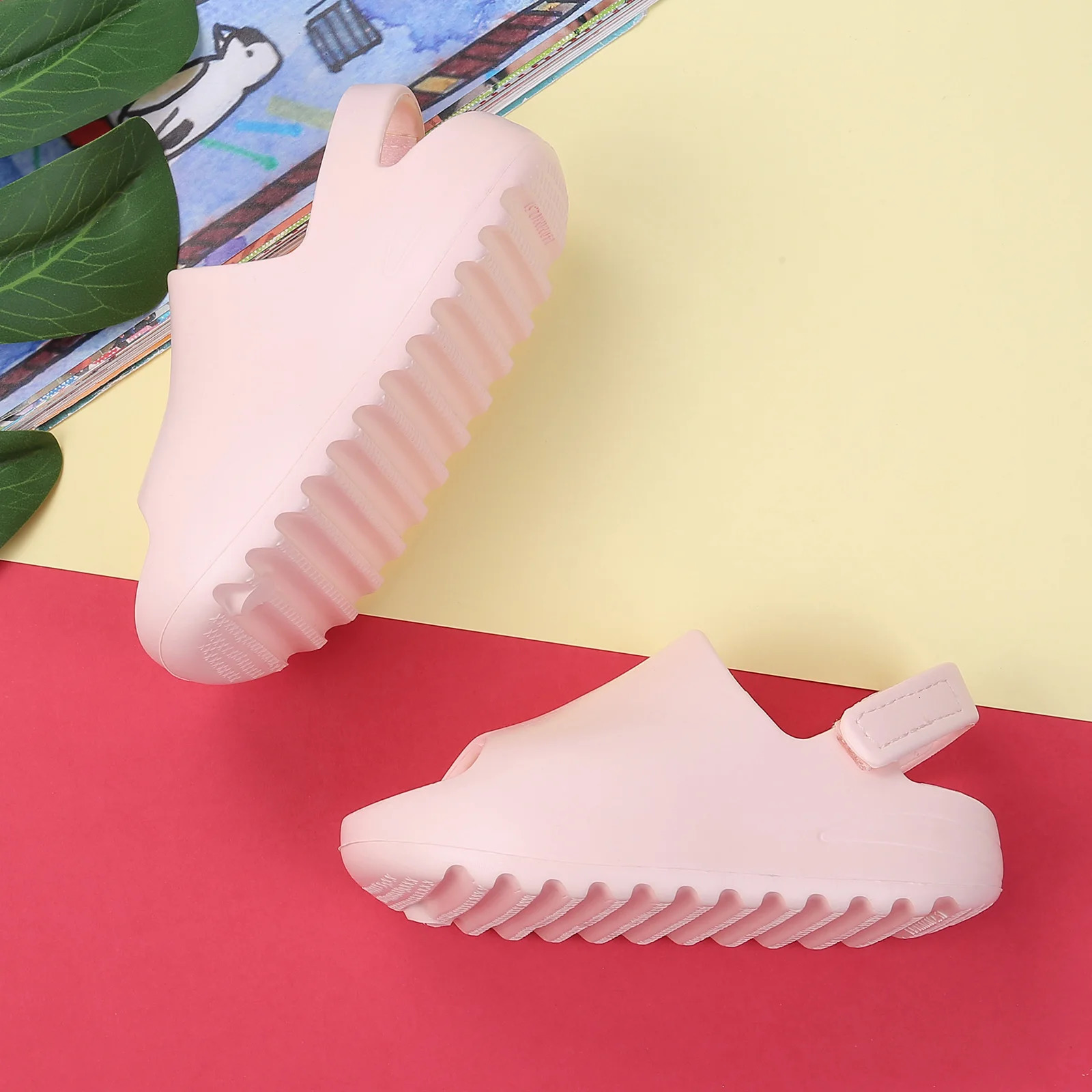 Summer Baby Toddler Kids SlipOn Sandals Boys Girls Foam Beach Slides Candy Color Children Lightweight Breathable Sandals 240409